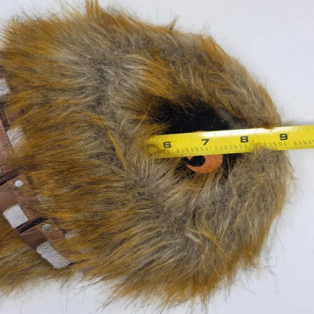 Disney Star Wars Slippers Chewbacca Brown Faux Fur Kids Size Medium 1-2‎ Fuzzy